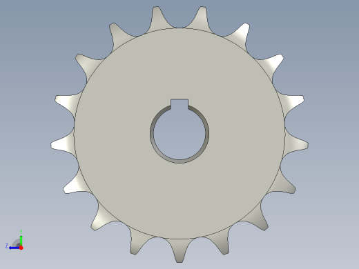 08B链轮17Z15内孔右视缩略图