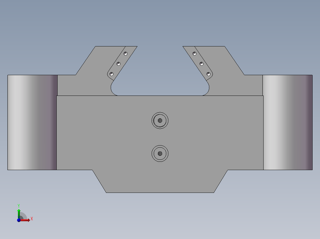 上横梁模型前视图