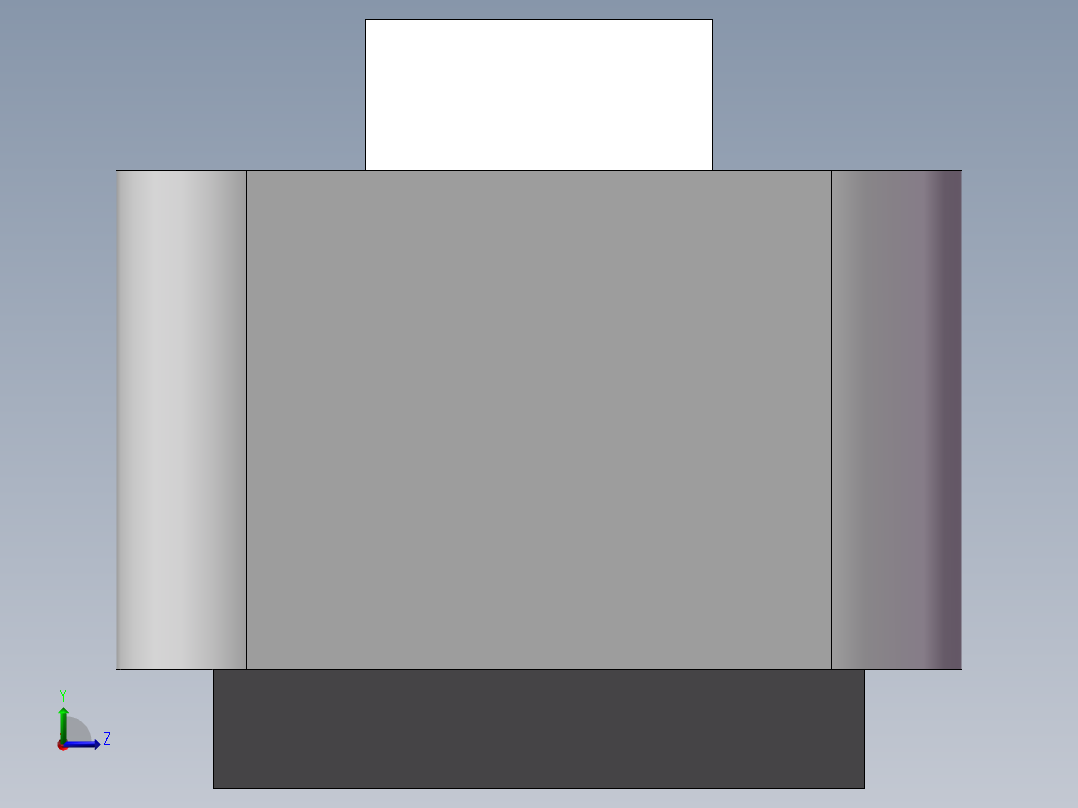 上横梁模型左视图