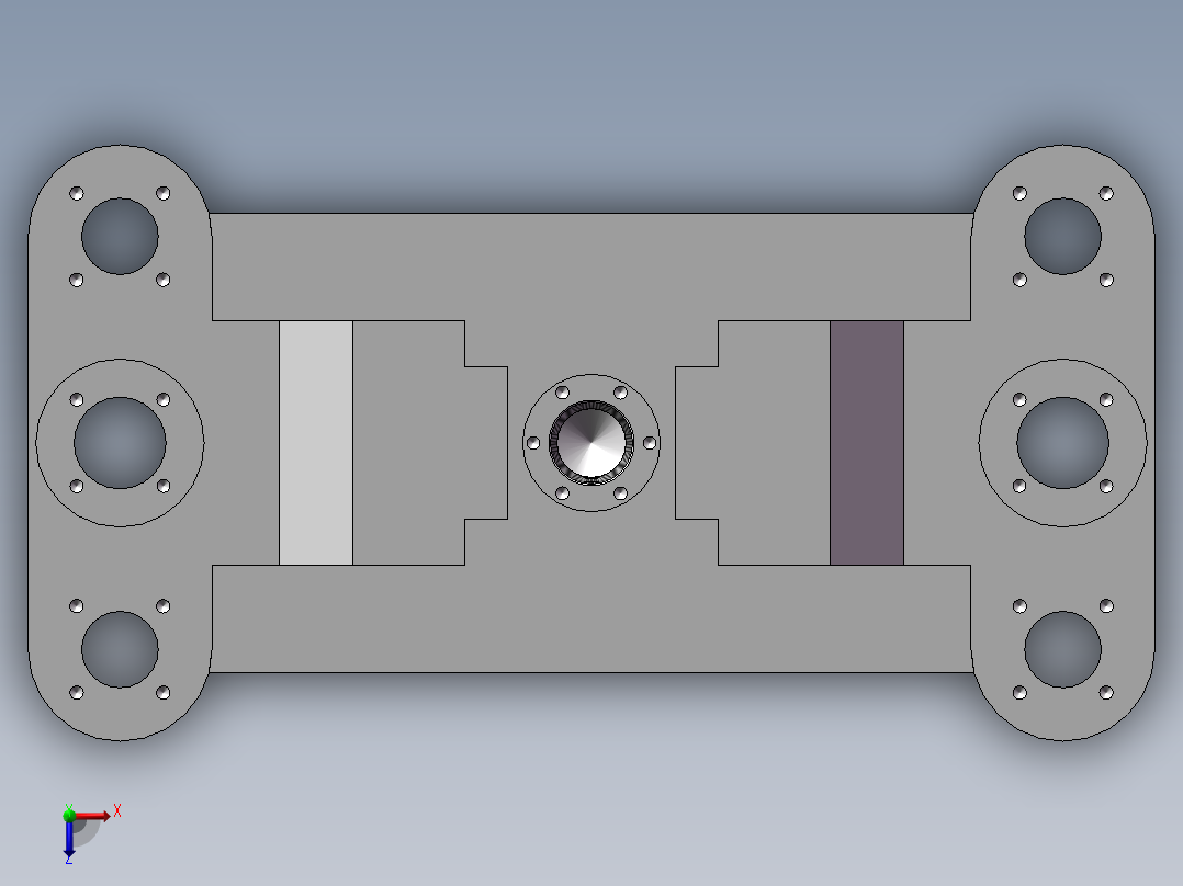 上横梁模型俯视图