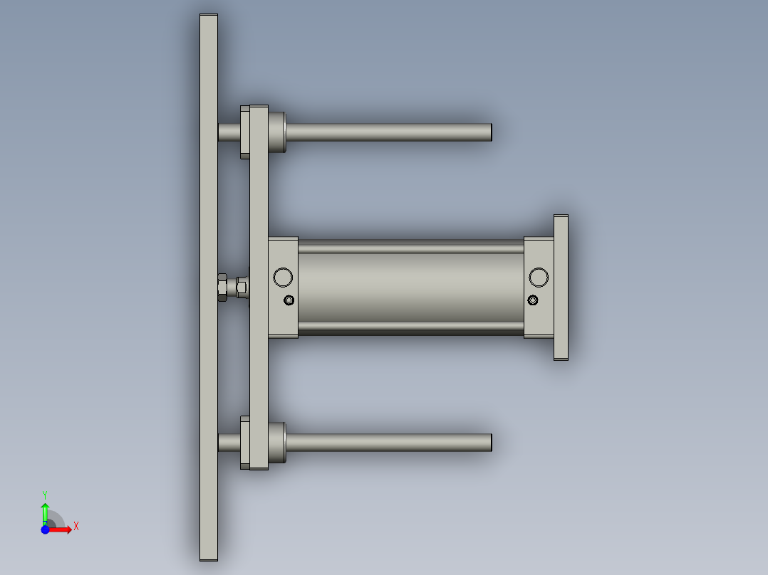 顶出装置前视图