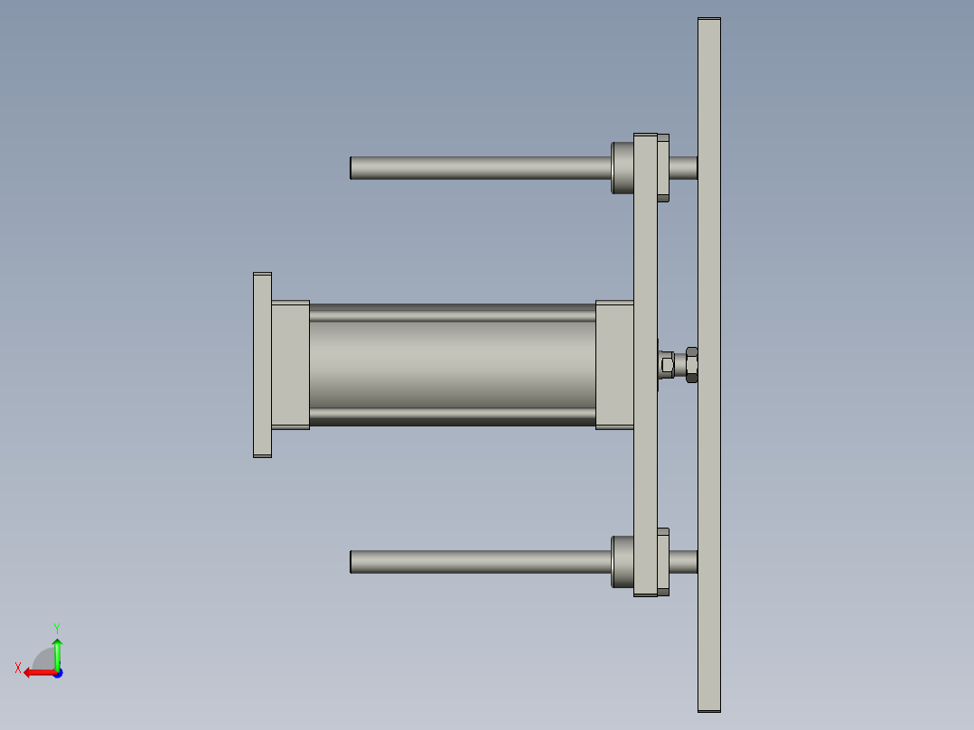 顶出装置后视图