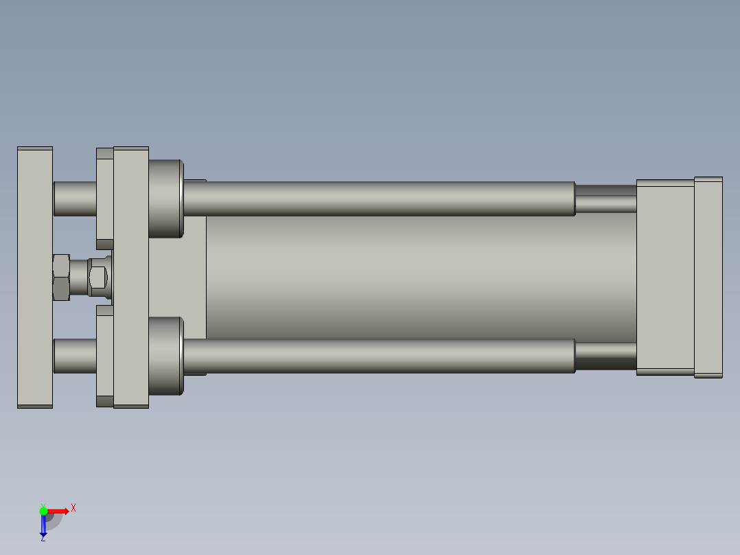 顶出装置俯视图