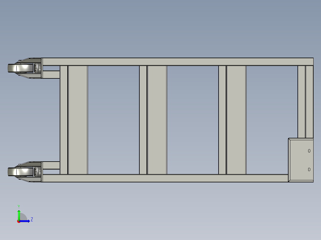 物料车转运车-可编辑左视图