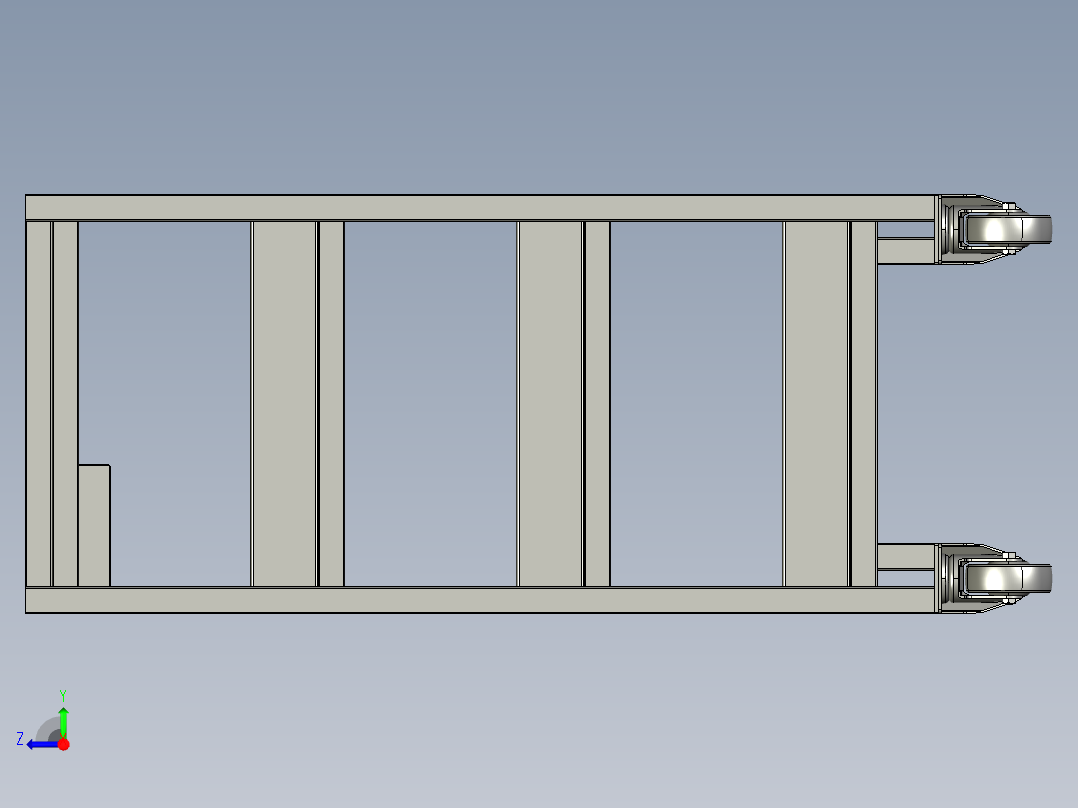物料车转运车-可编辑右视图