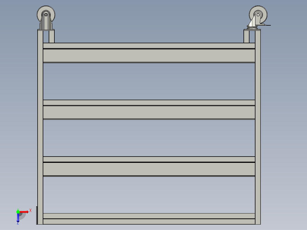 物料车转运车-可编辑俯视图