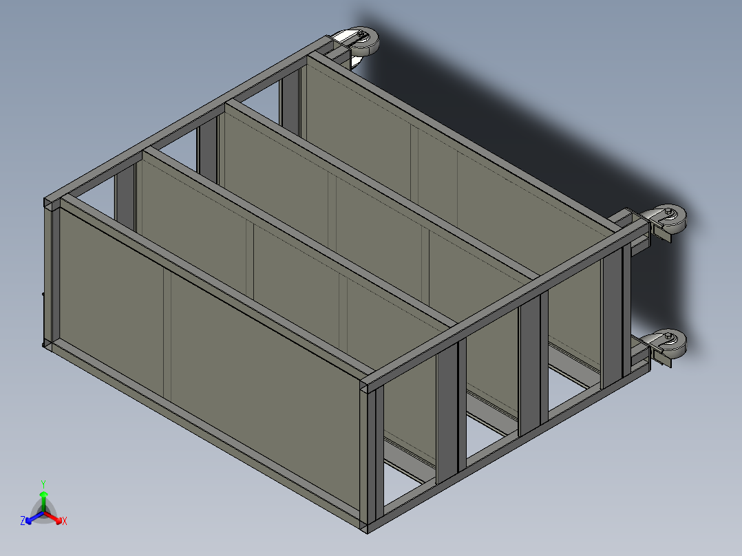 物料车转运车-可编辑正等轴测图