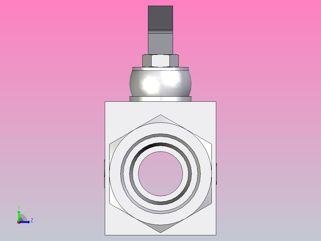 EO标准液压接头 2通不锈钢球阀KH25S71左视图