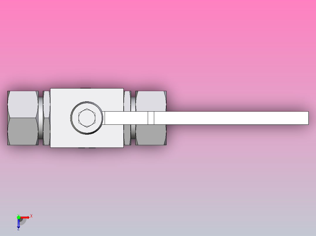 EO标准液压接头 2通不锈钢球阀KH25S71俯视图