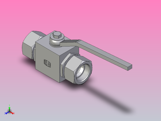 EO标准液压接头 2通不锈钢球阀KH25S71正等轴测缩略图