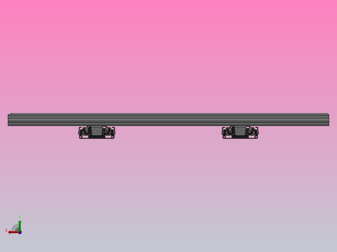 抽屉滑轨行程 300mm后视图