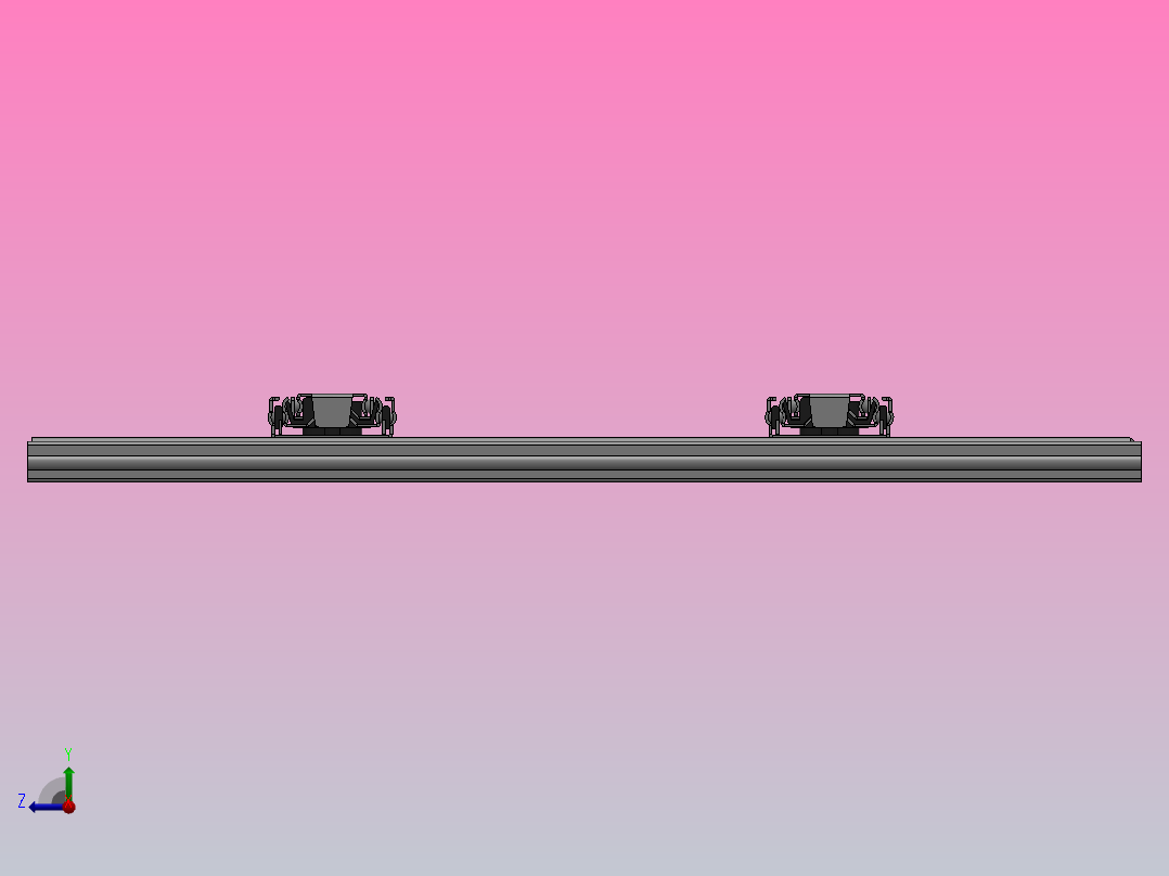 抽屉滑轨行程 300mm右视图