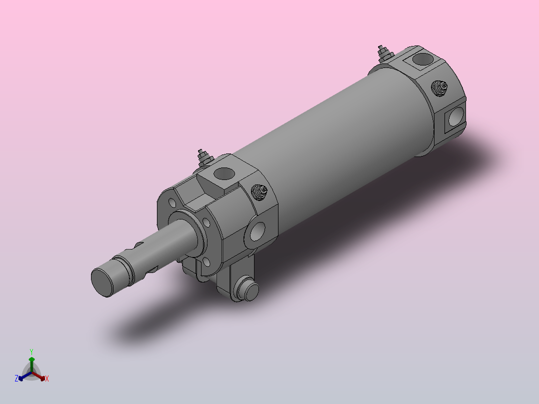 夹紧气缸[QCKA-50×100]主视图