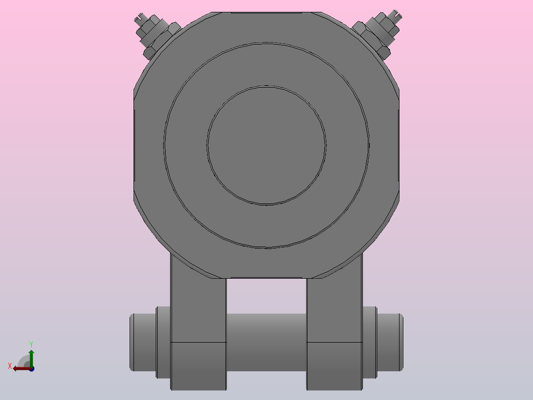 夹紧气缸[QCKA-50×100]后视图