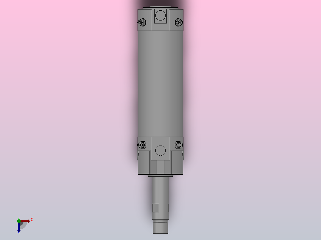 夹紧气缸[QCKA-50×100]俯视图