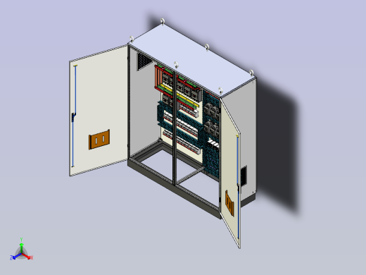 仿威图630A正装12路交流接触器正等轴测缩略图