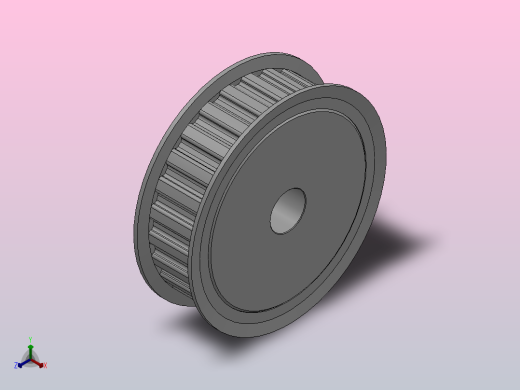 标准型梯形齿同步带轮H型_SHHC-25-100-dc20-A正等轴测缩略图