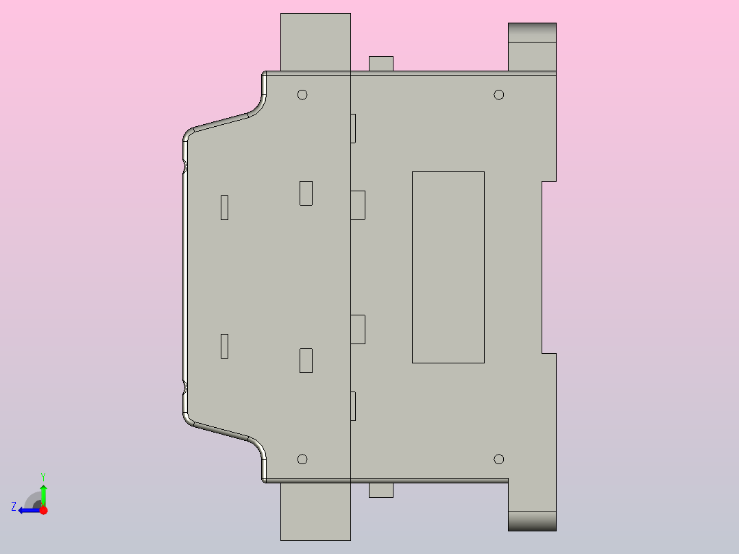 PLC增量模块。DVP60ES200R-T右视图