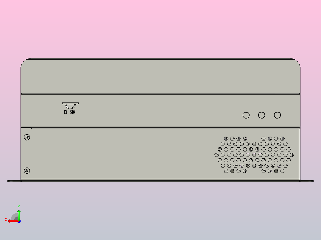 E7DL-EM工控机 E7系列后视图