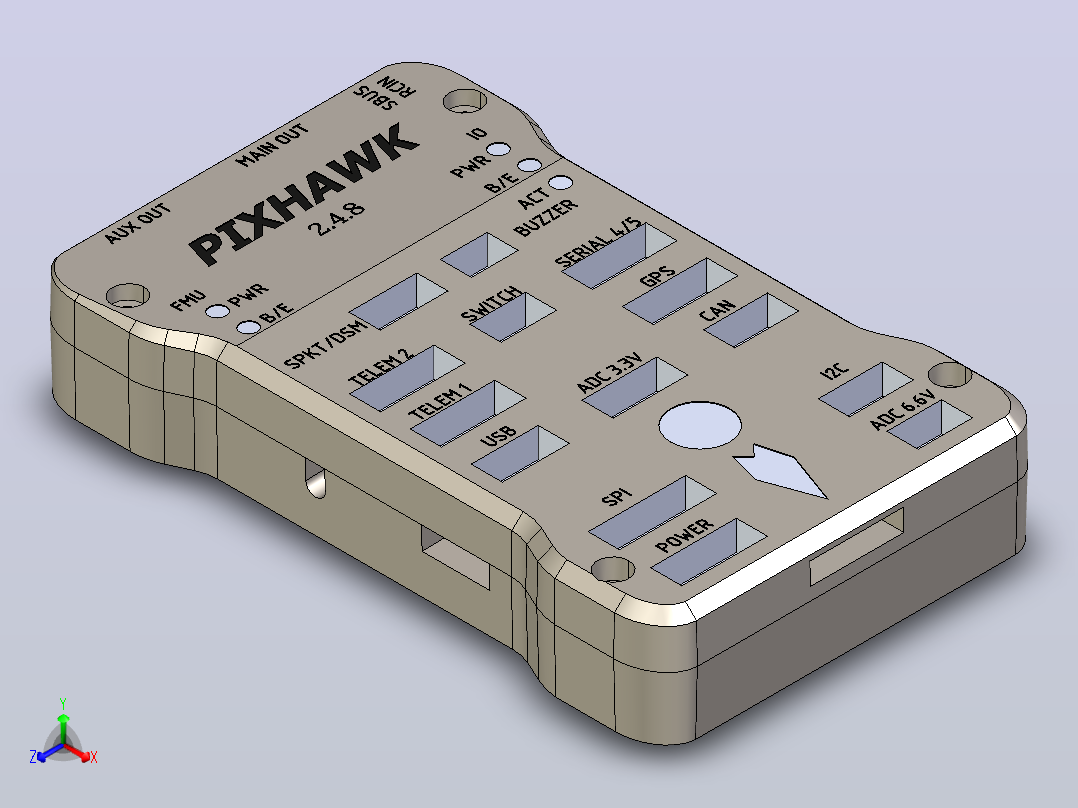 Pixhawk PX4 2.4.8正等轴测图