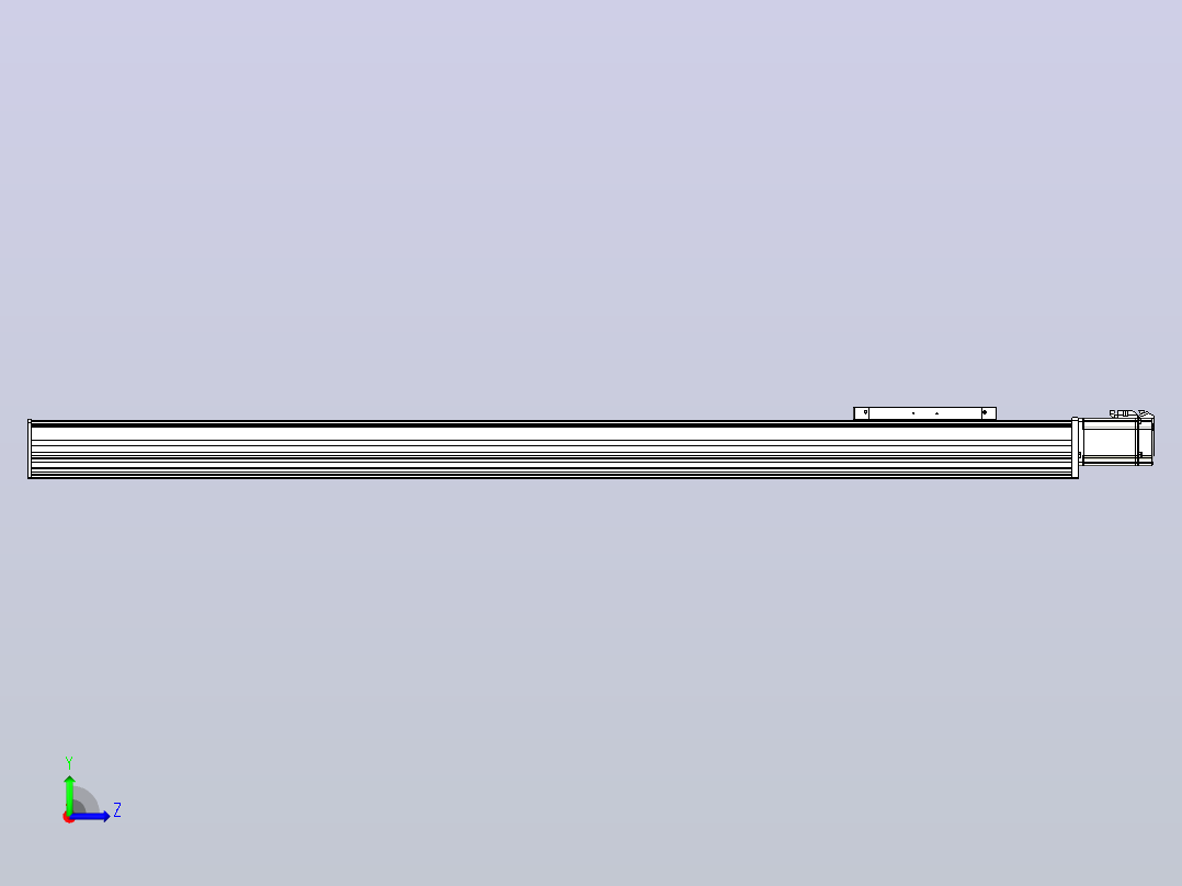 滚珠丝杠直线轴带导轨全封闭TPA-HCR-202D-2510C-L1350-M-Y-P75-N3左视图