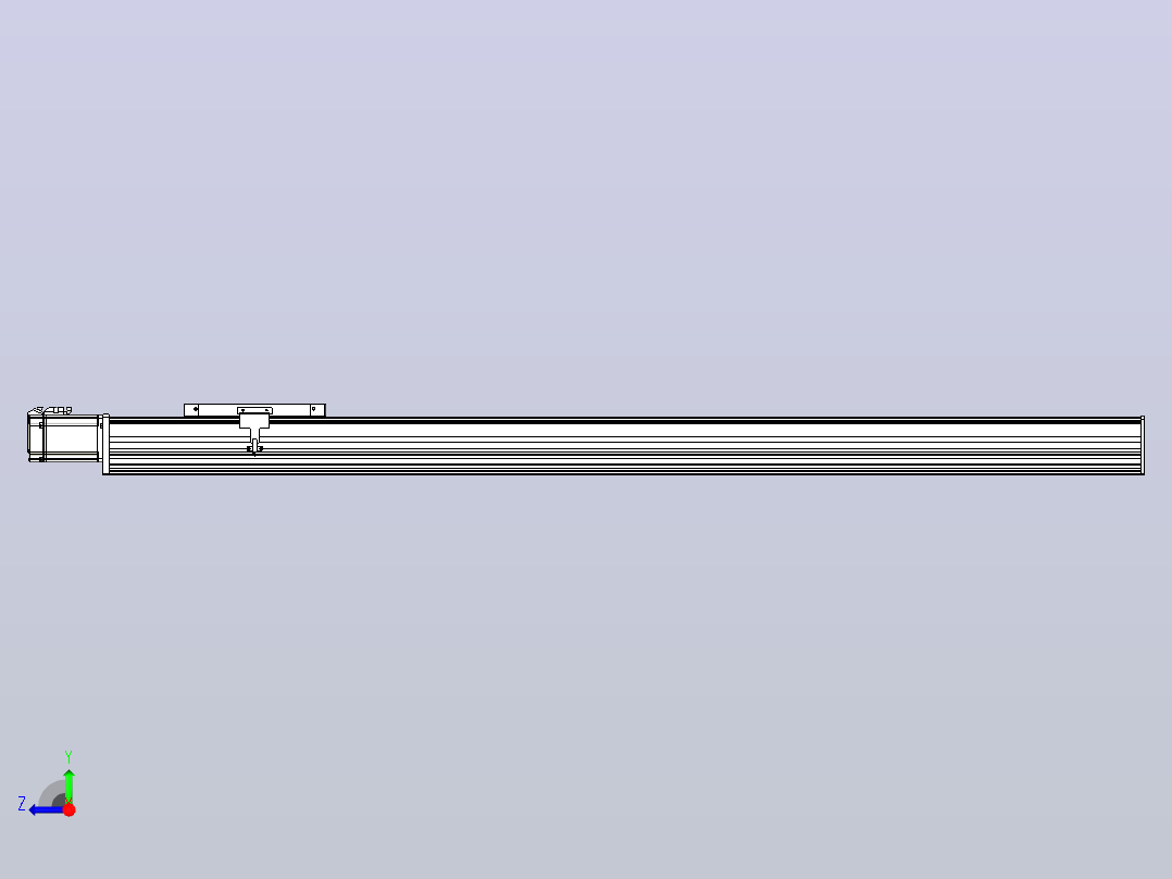 滚珠丝杠直线轴带导轨全封闭TPA-HCR-202D-2510C-L1350-M-Y-P75-N3右视图