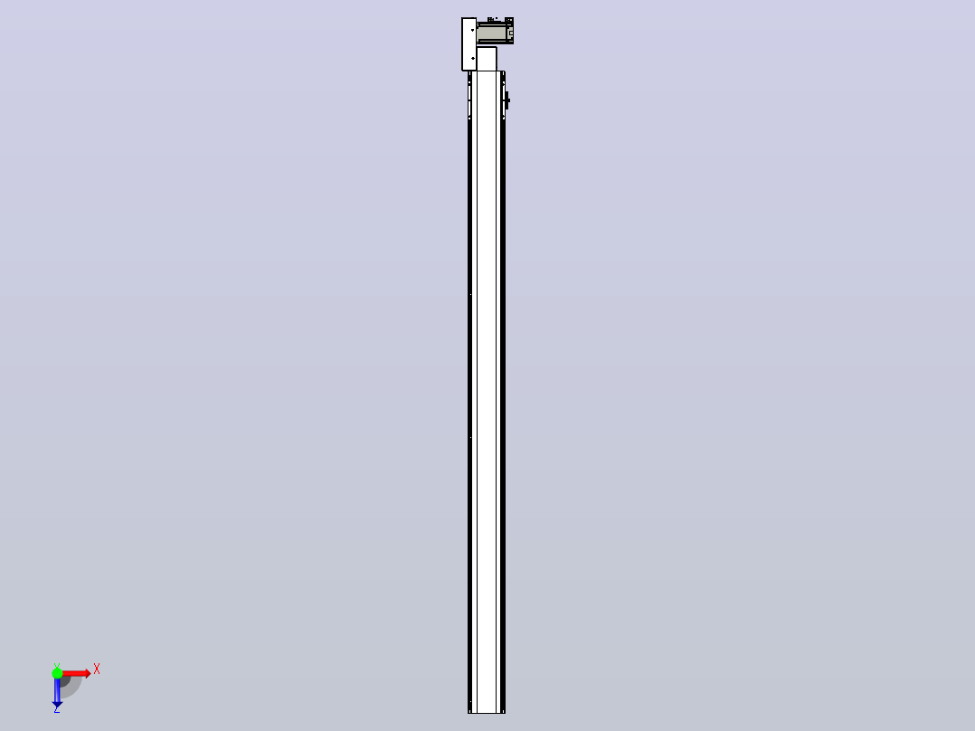 皮带直线轴半封闭可选导轨TPA-HNB-105D-90-L1600-MR-C-P20-N3俯视图