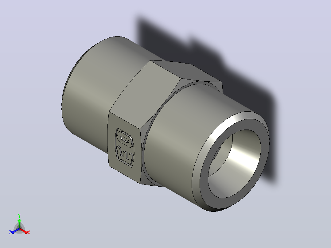 EO标准液压接头 Union G10S71X(1)正等轴测图