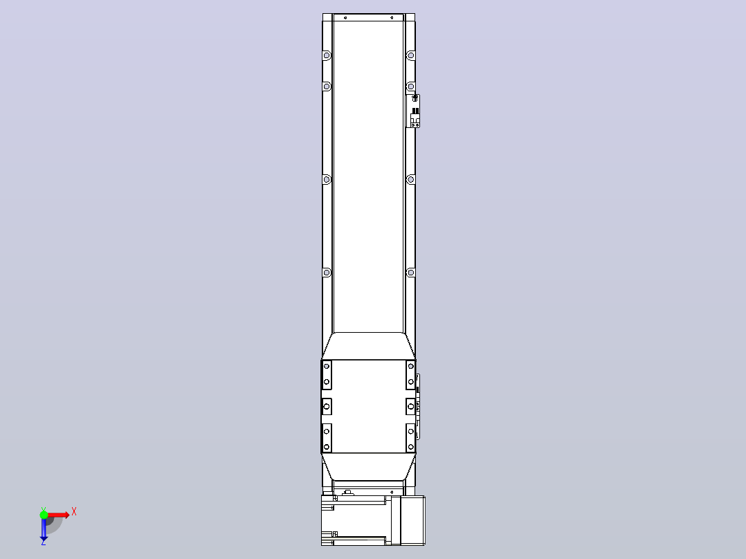 机器人皮带驱动直线轴TPA-GCB-150-P80-L450-RU-M75-N3俯视图