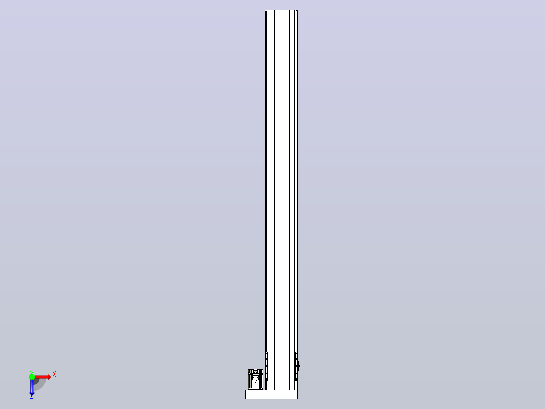 日规模组半封闭丝杆TPA-HNR-175D-2510C-L1800-ML-Y-P75-N3俯视图