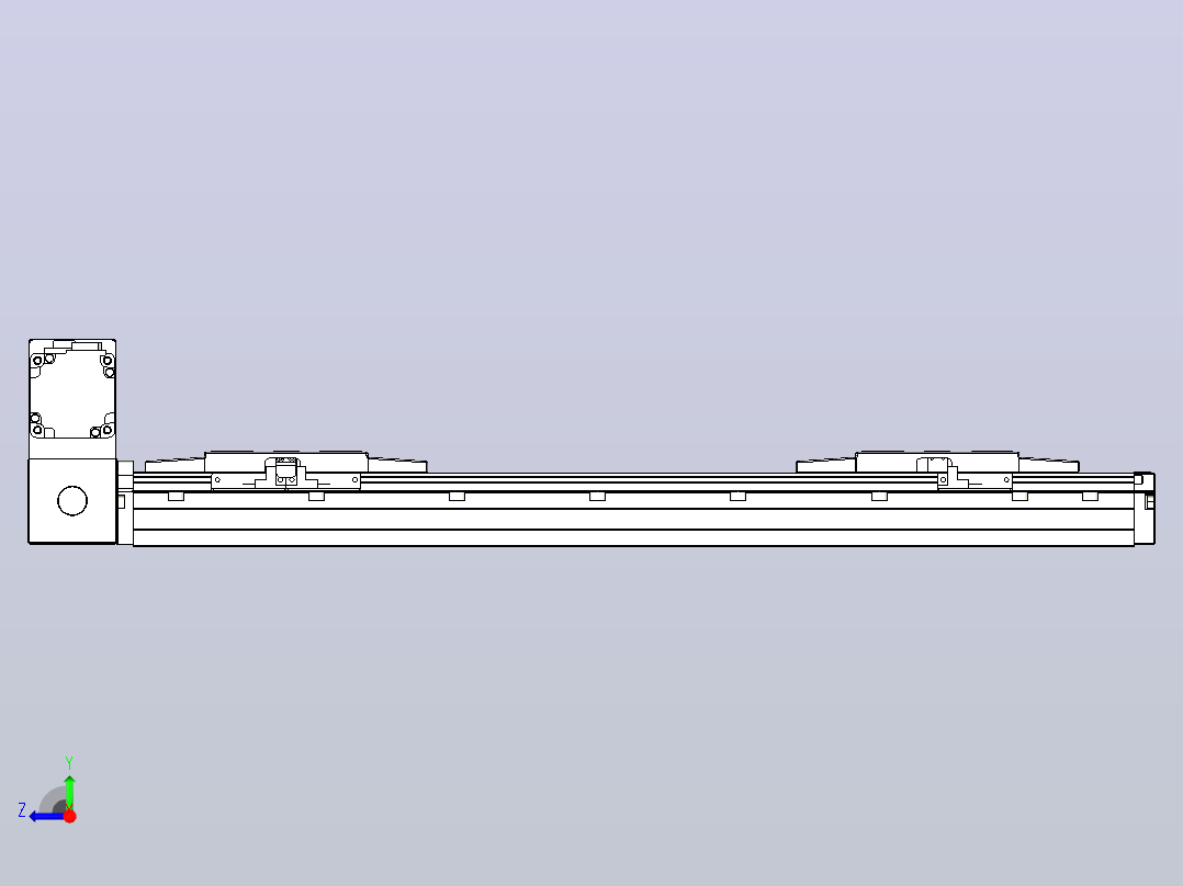 皮带直线轴双滑块型TPA-GCBS-120-P70-L125-LU-M20-N3右视图