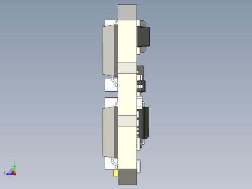 APD F3 80A ESC的详细3D CAD模型右视缩略图