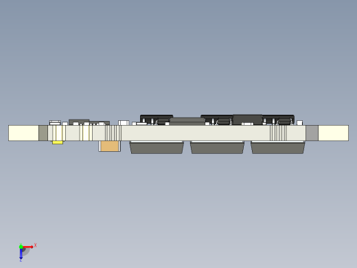 APD F3 80A ESC的详细3D CAD模型俯视缩略图