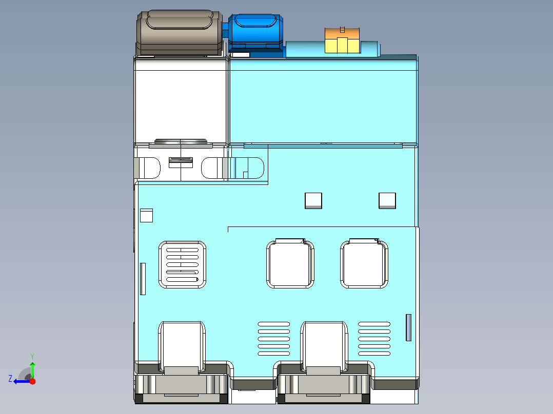 NB8LE-63(6-40A) 1P&amp;N剩余电流动作断路器三维模型202405右视图
