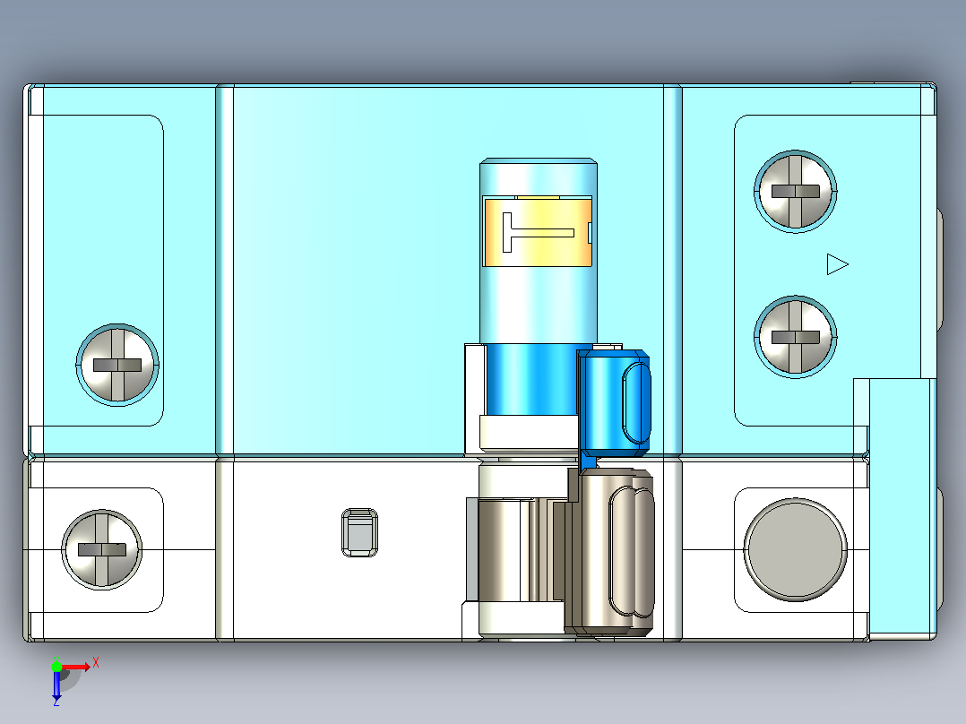 NB8LE-63(6-40A) 1P&amp;N剩余电流动作断路器三维模型202405俯视图