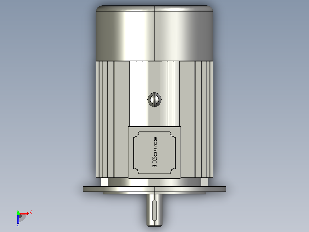 机座带底脚、端盖上有缘（带通孔）电动机 FS80～355_IM B35-100L-2-I西门子电机俯视图