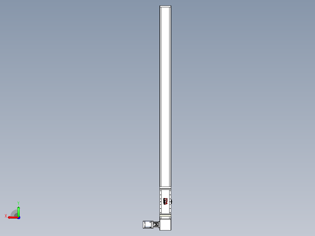 伺服电机集成皮带传动直线执行器TPA-OCB-140-256-L2050-DL-J90-N3后视图