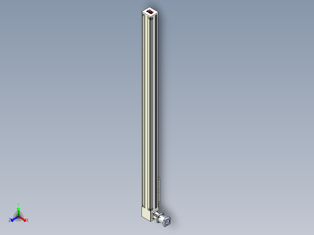 伺服电机集成皮带传动直线执行器TPA-OCB-140-256-L2050-DL-J90-N3正等轴测图