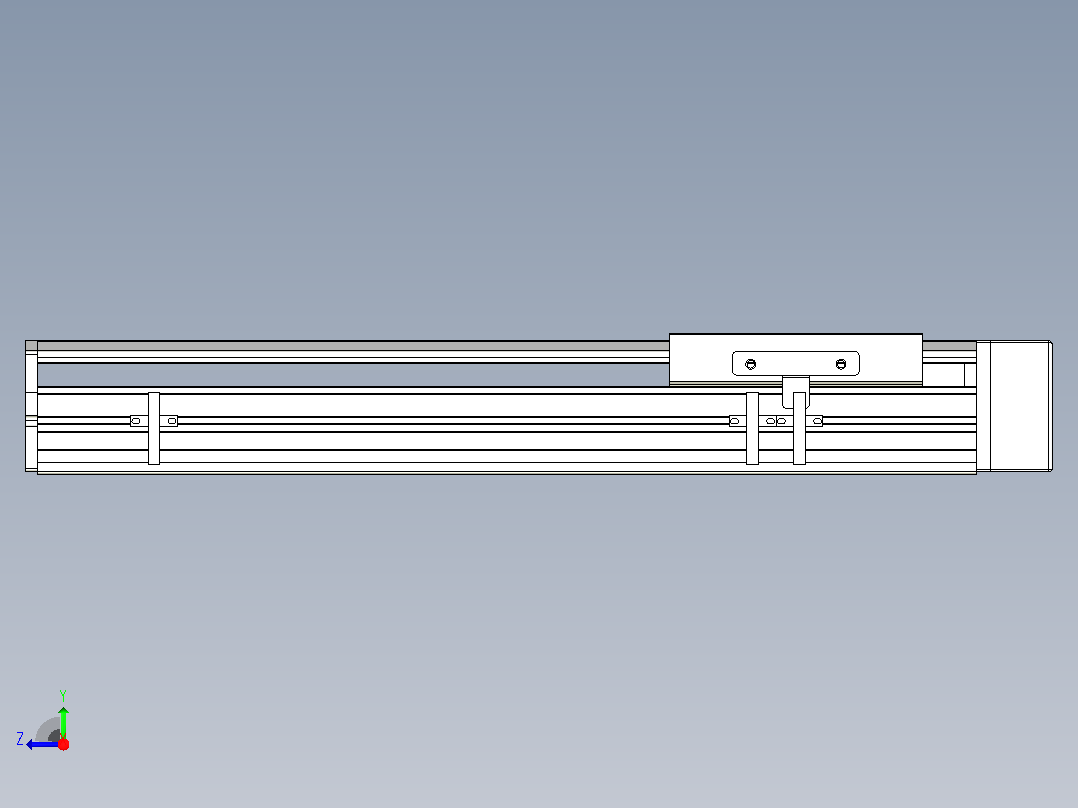 MTH14标准螺杆滑台[MTH14-L#-300-BL-P20-C3]右视图