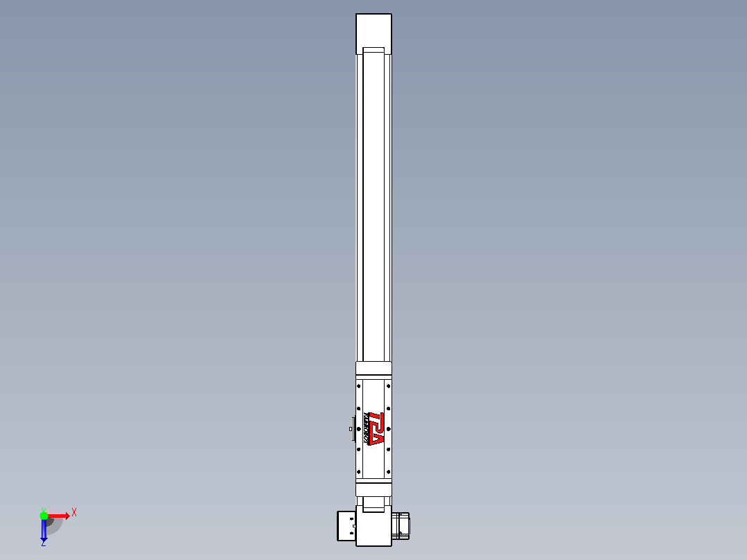 伺服电机集成皮带传动直线执行器TPA-OCB-80-140-L650-LP-P40-N3俯视图