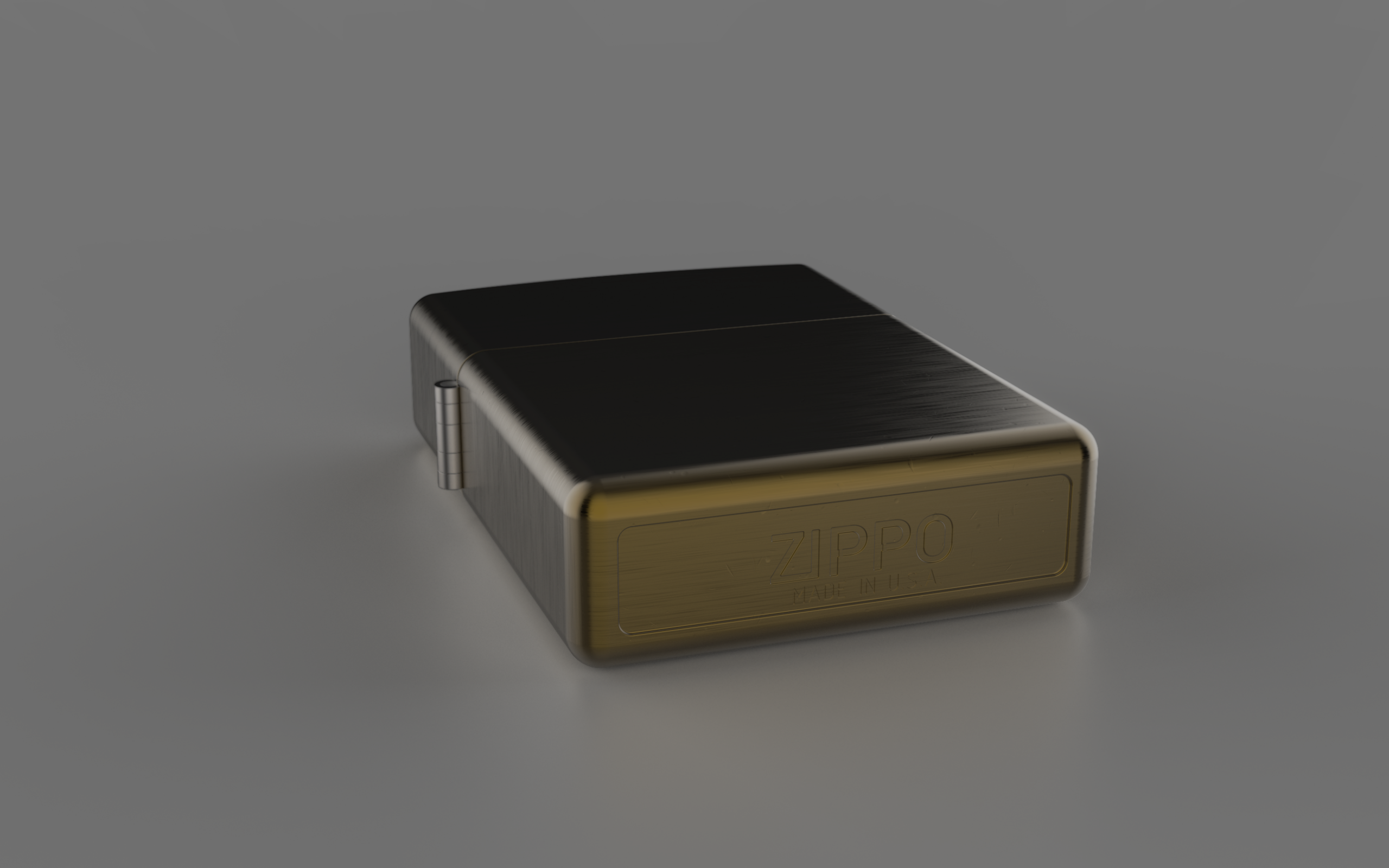 Zippo打火机简易模型3D图纸 STP格式