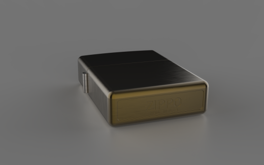 Zippo打火机简易模型3D图纸 STP格式缩略图