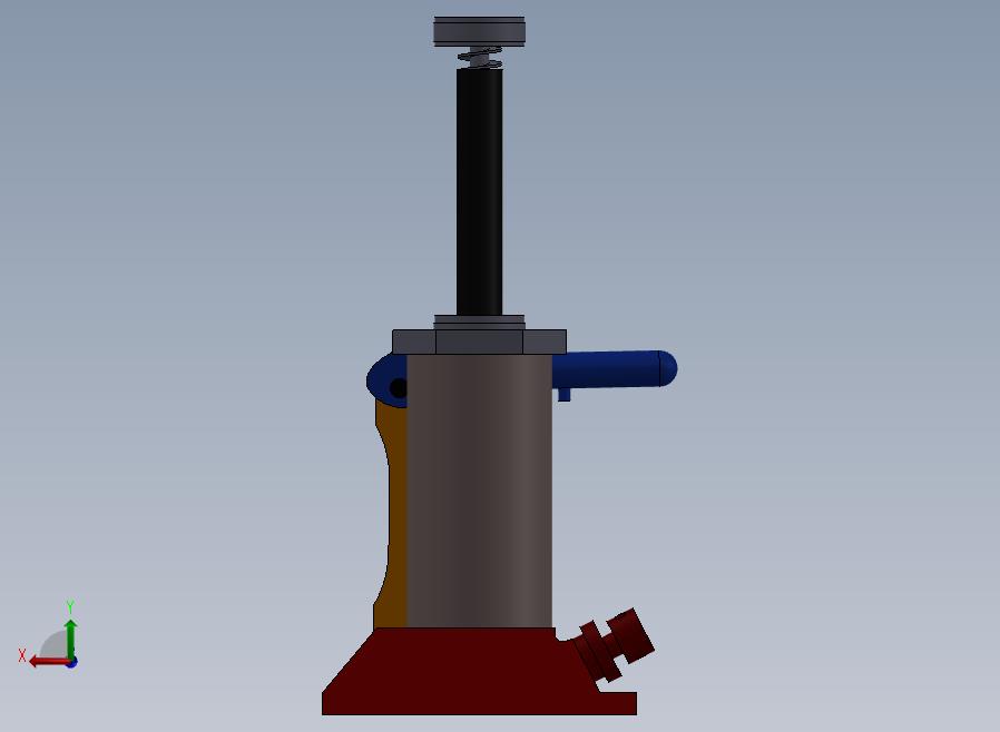 A49-液压千斤顶后视图