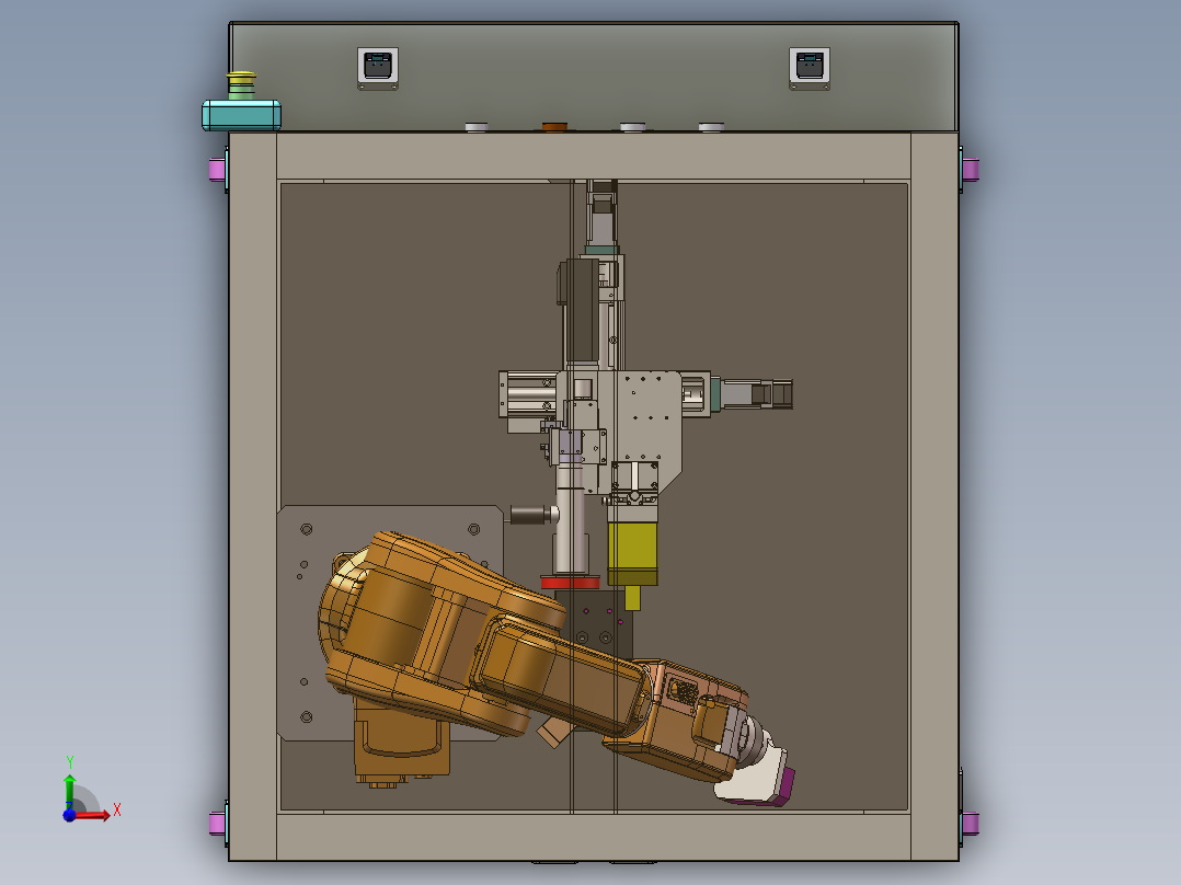 手机充电头外观尺寸检测机sw17可编辑前视图
