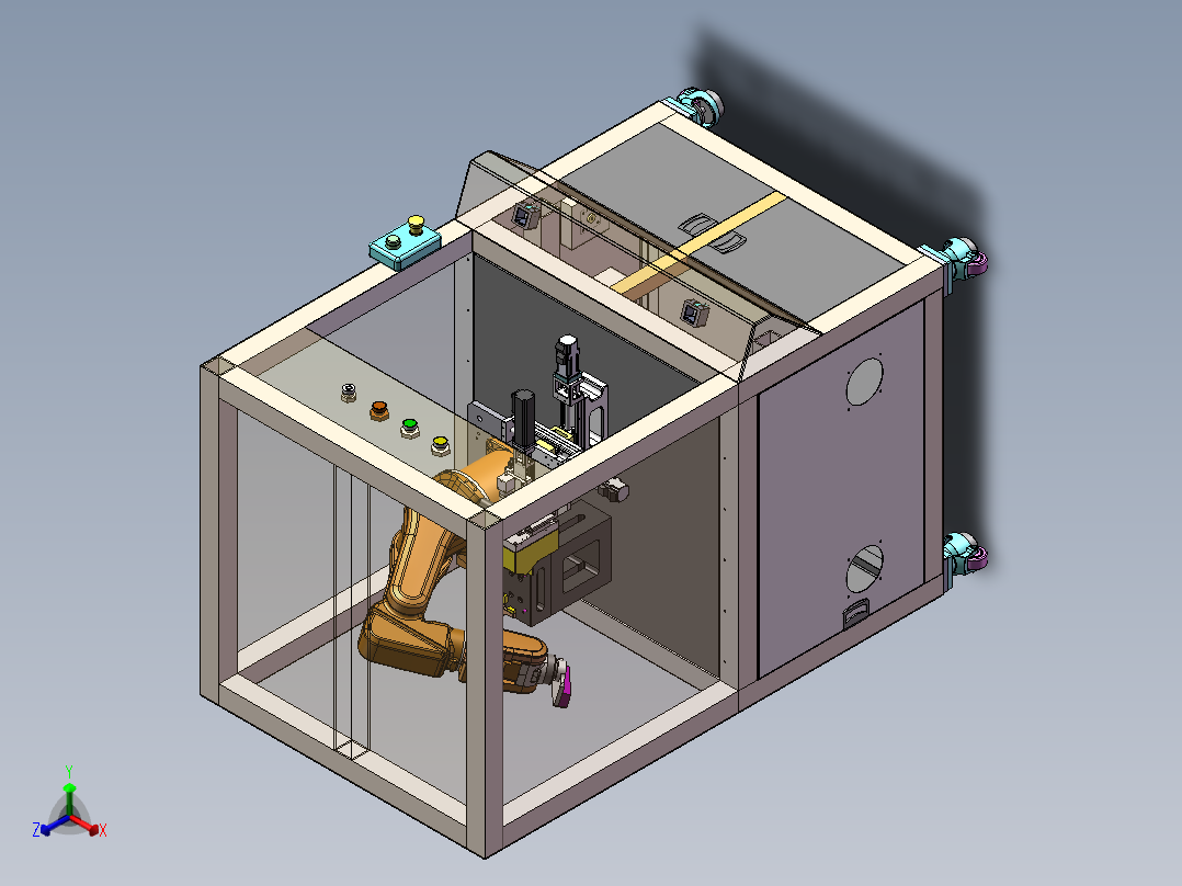 手机充电头外观尺寸检测机sw17可编辑正等轴测图