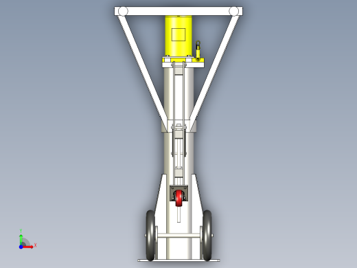 移动式千斤顶液压筒3D数模图纸 IGS格式前视缩略图