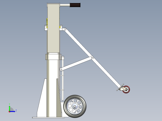 移动式千斤顶液压筒3D数模图纸 IGS格式左视缩略图