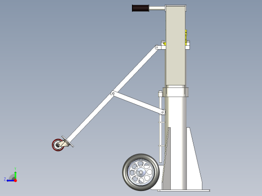 移动式千斤顶液压筒3D数模图纸 IGS格式右视缩略图