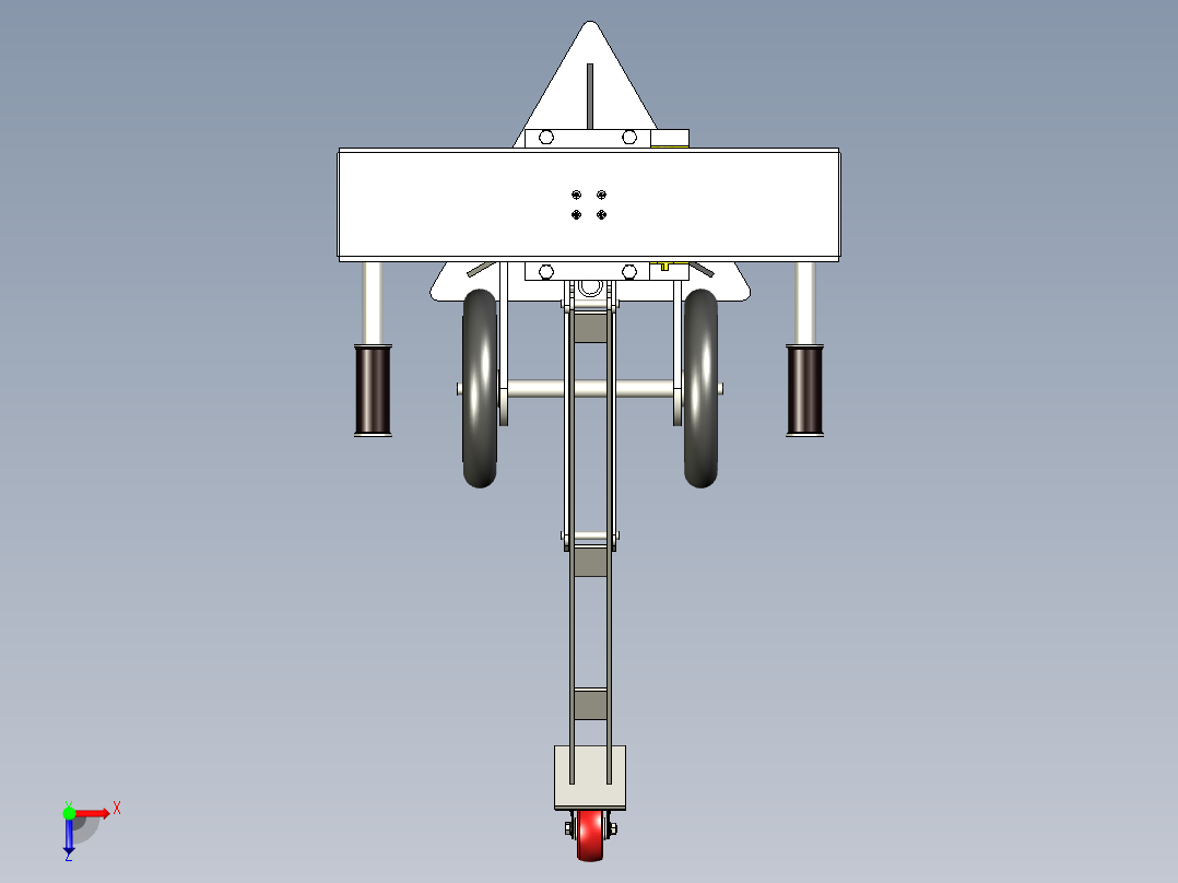 移动式千斤顶液压筒3D数模图纸 IGS格式俯视图