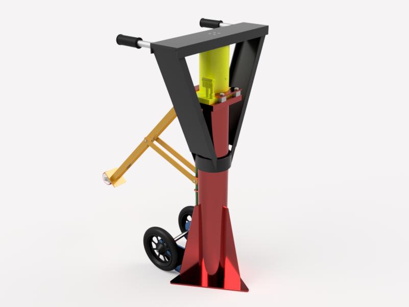 移动式千斤顶液压筒3D数模图纸 IGS格式